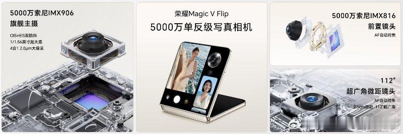 【单反级写真相机，小折行业最强前置】#荣耀Magic V Flip#搭载前后50