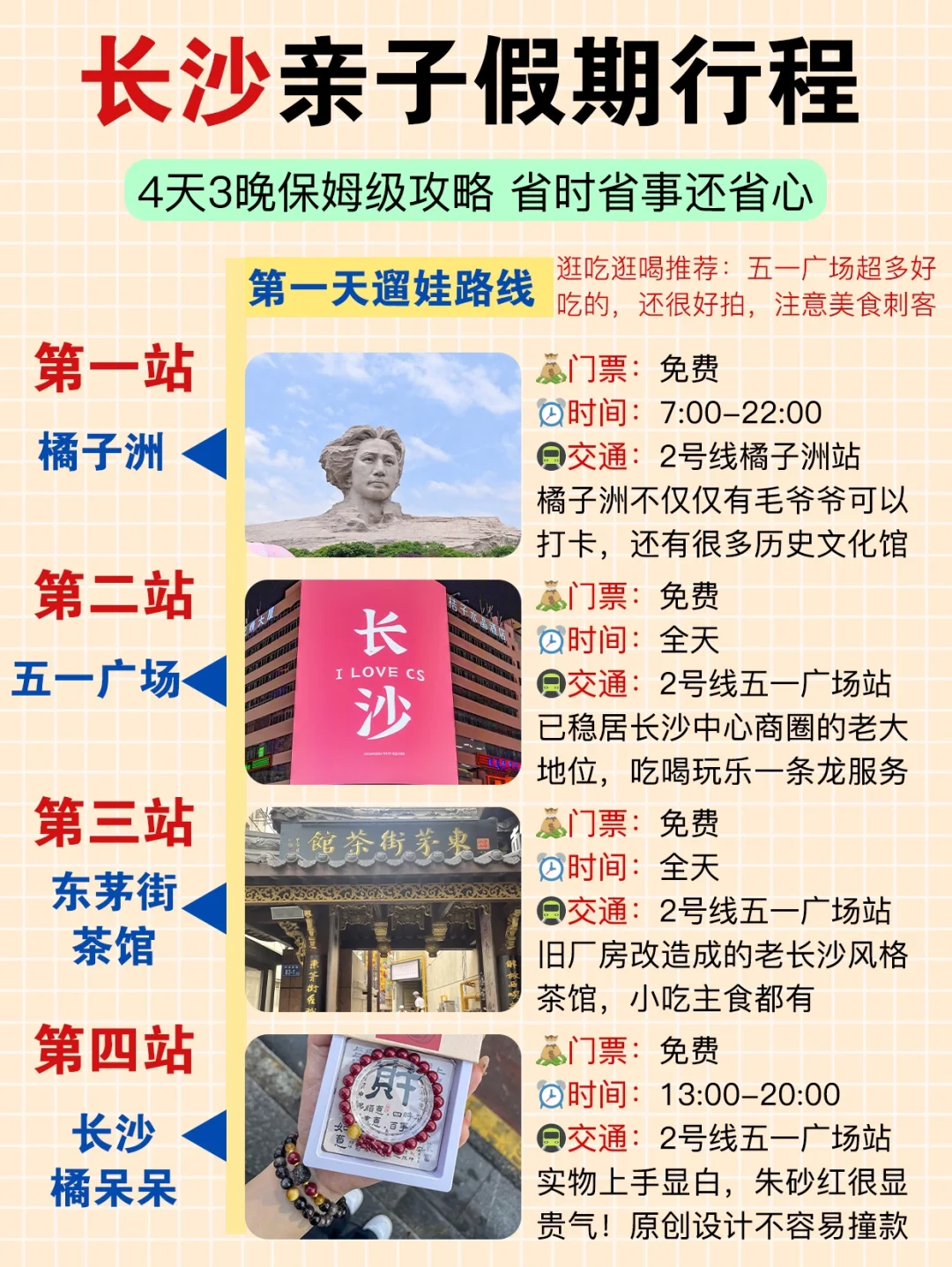 终于有人把长沙旅游路线说清楚了（不绕路版
