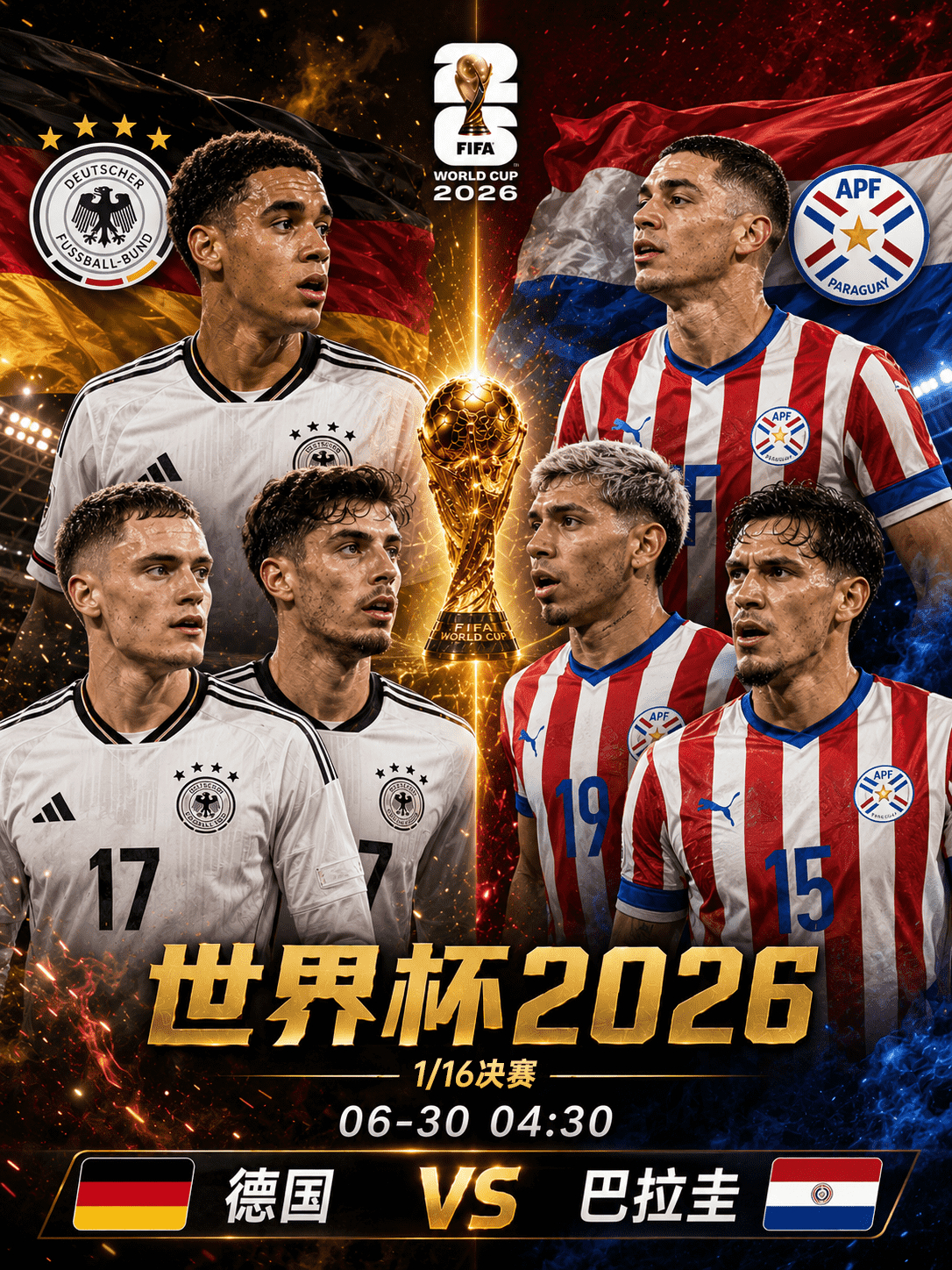 24 年宿命重逢！德国 VS 巴拉圭前瞻｜日耳曼攻坚南美混凝土防线北京时间 6 