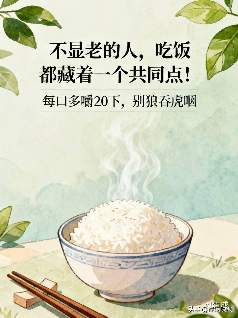 权威提醒：不显老的人，吃饭都藏着一个共同点！很多人半辈子没做对

  同龄人里，