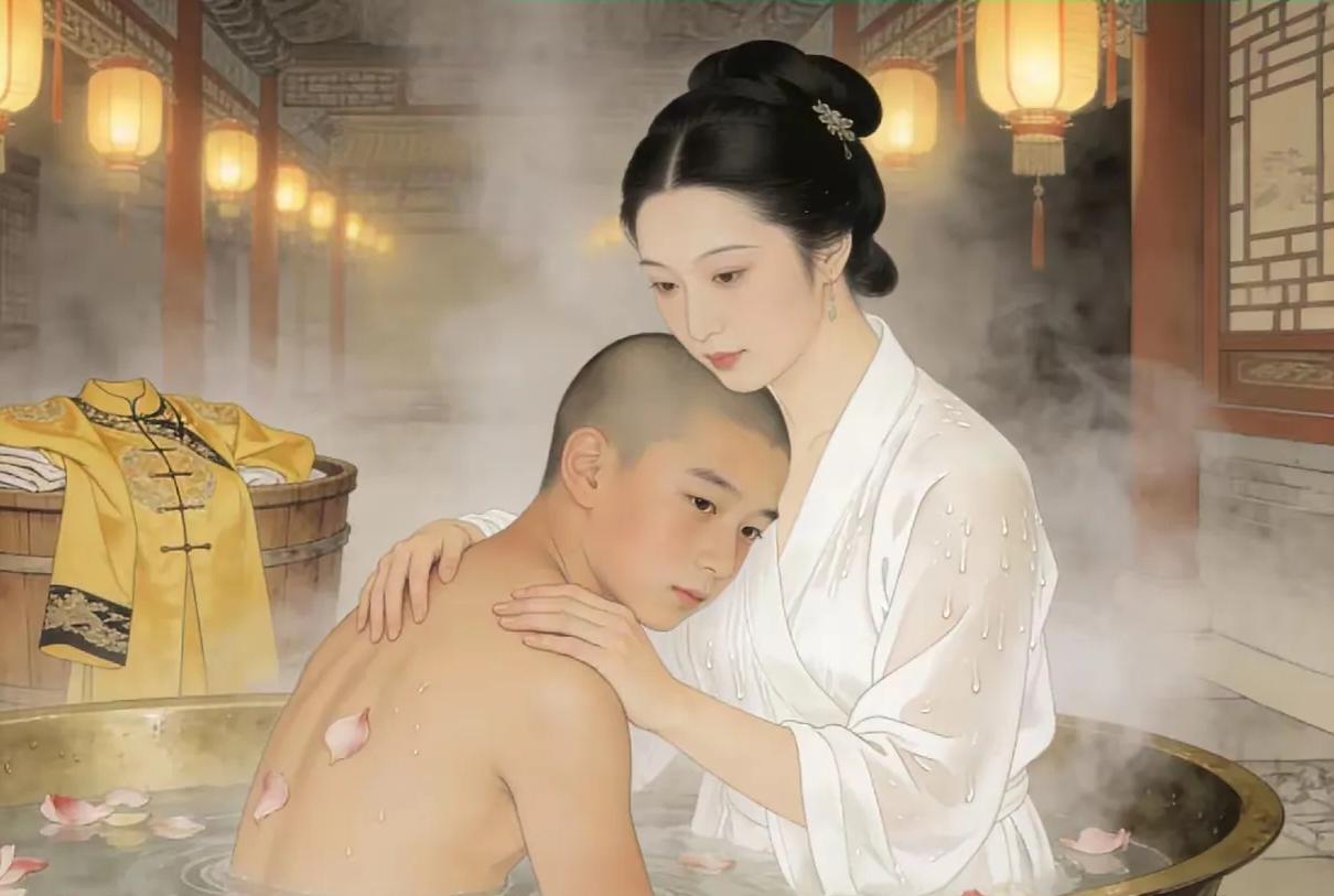 15岁太子拉住32岁乳娘的手：深宫冷寂，唯有你能温暖我
 
1462年，东宫浴房