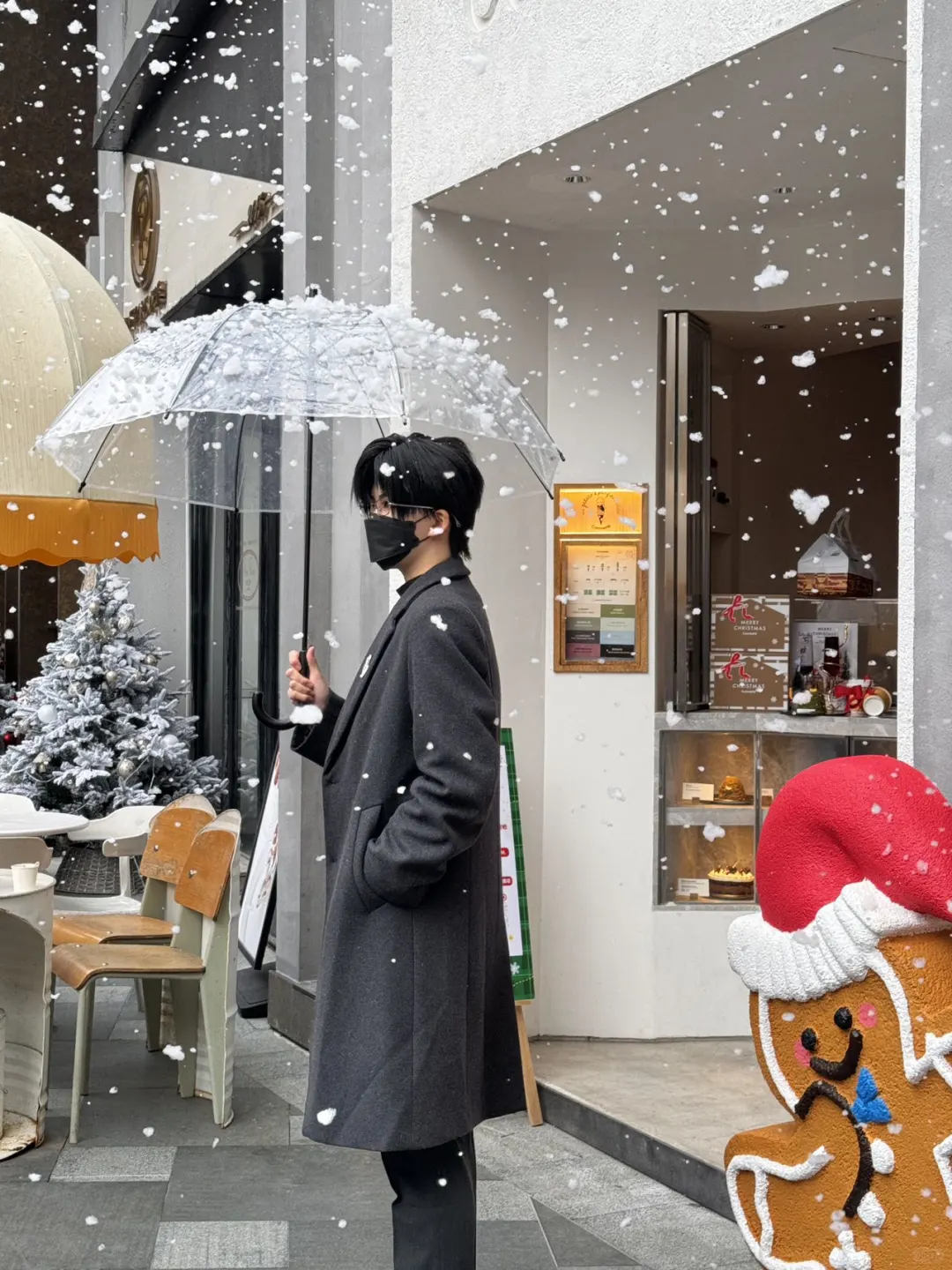 下雪天来花园道看黎深了！真的好帅！
