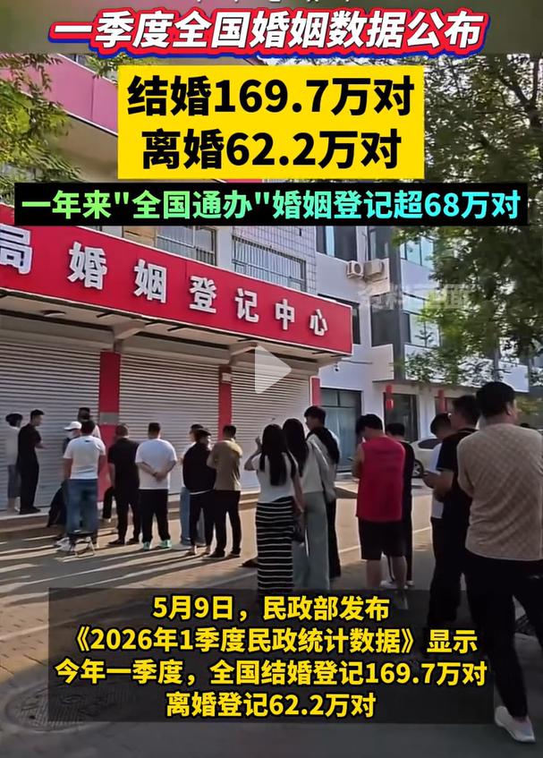 中华民族已经走到最危险的时刻？5月9日，民政部正式公布2026年一季度核心数据！