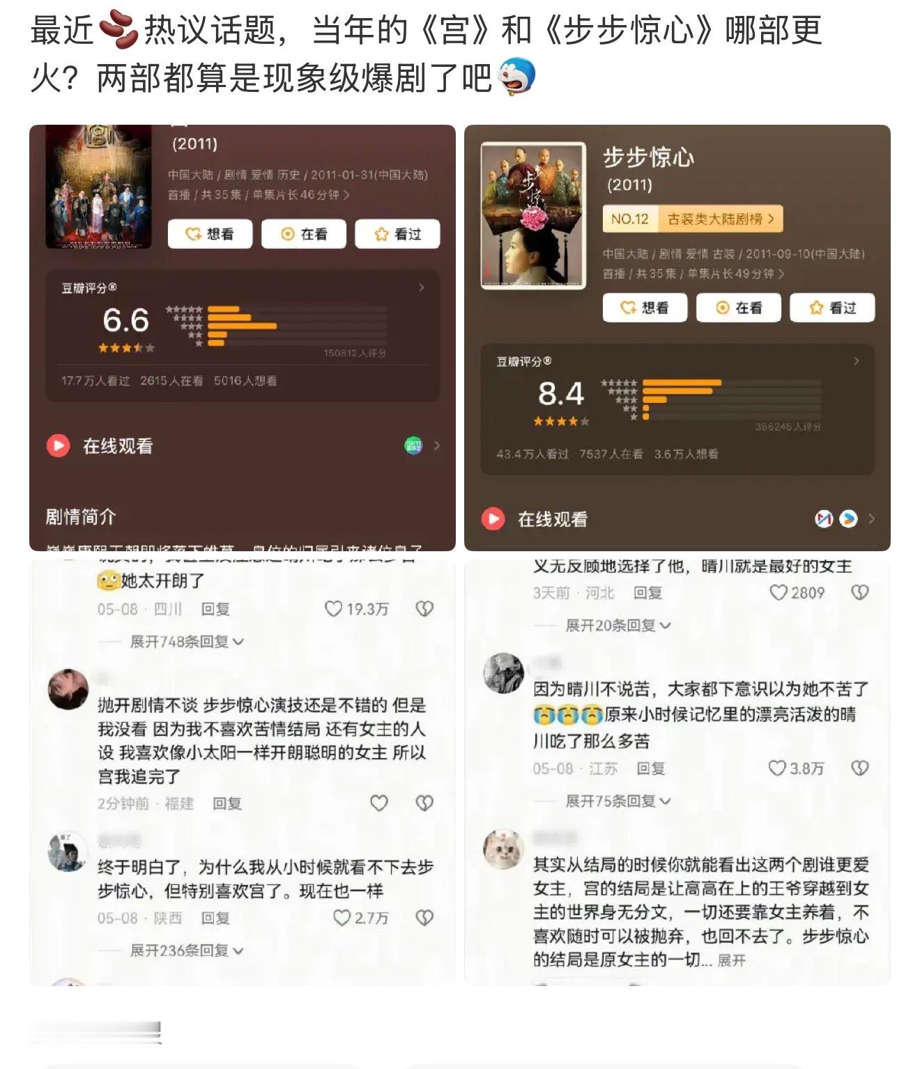 口碑确实是步步惊心强很多吧 