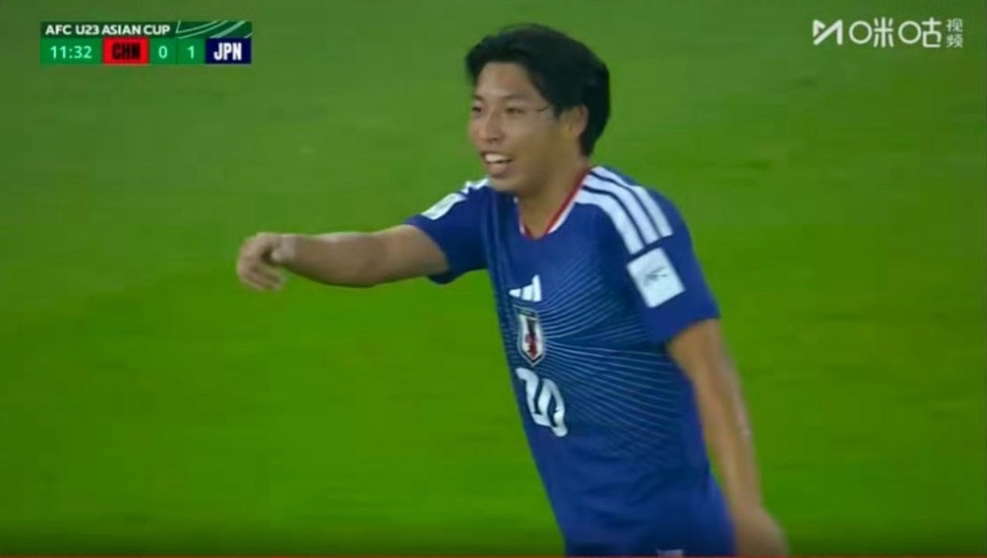 突然就0-1了（日本1了） U23国足vs日本