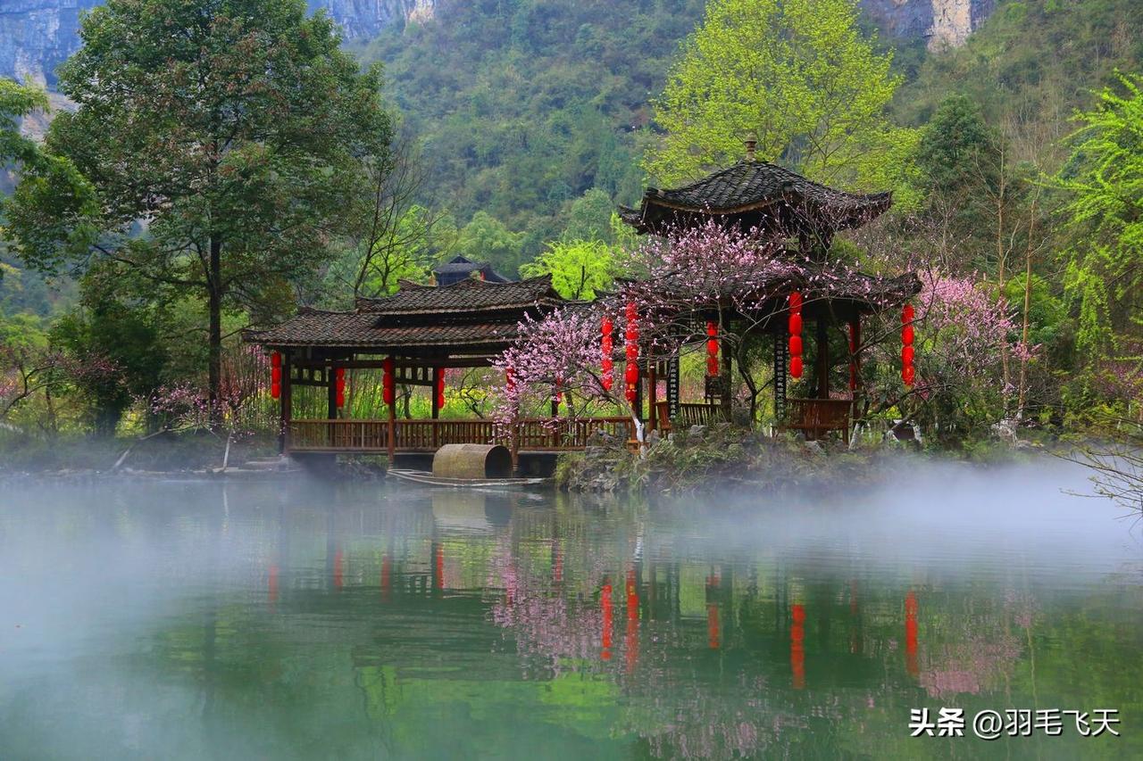 清平乐：桃花源纪游
人勤春早，茅舍炊烟袅。一串银铃声渐杳，幺妹这家独好。
诗翁老