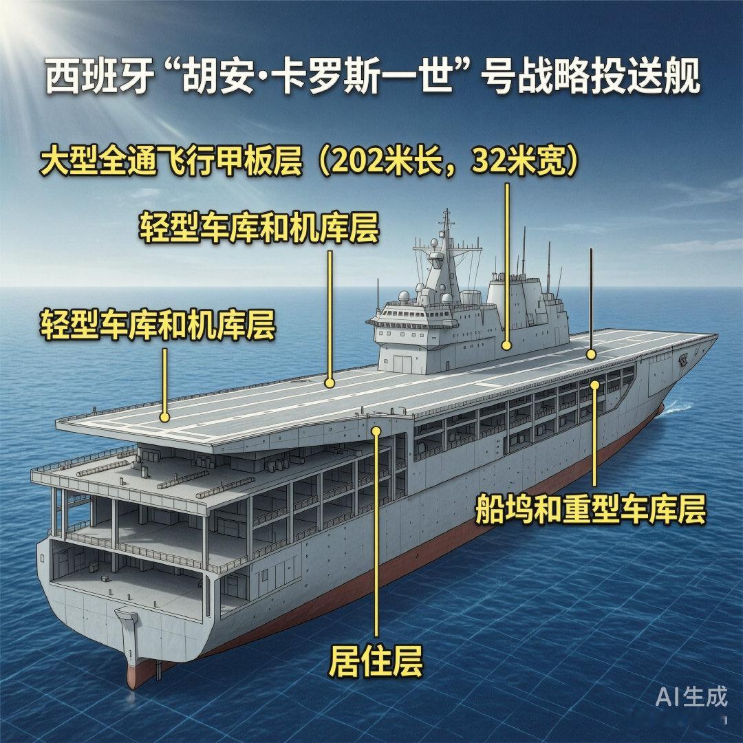 军事ai新视野 西班牙“胡安·卡洛斯一世”号战略投送舰“胡安·卡洛斯一世”（Ju