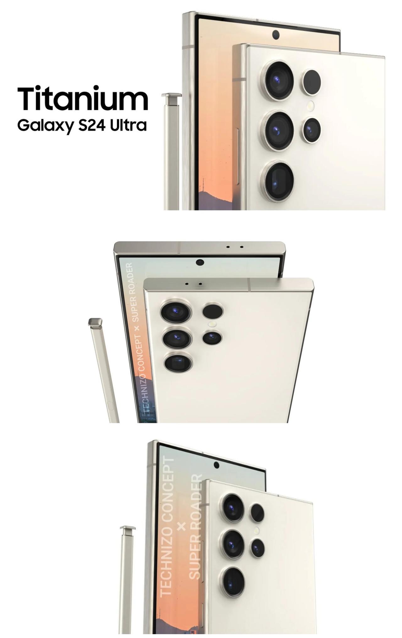 安卓手机中的一股清流，三星Galaxy S24 Ultra高清渲染图曝光，整体变
