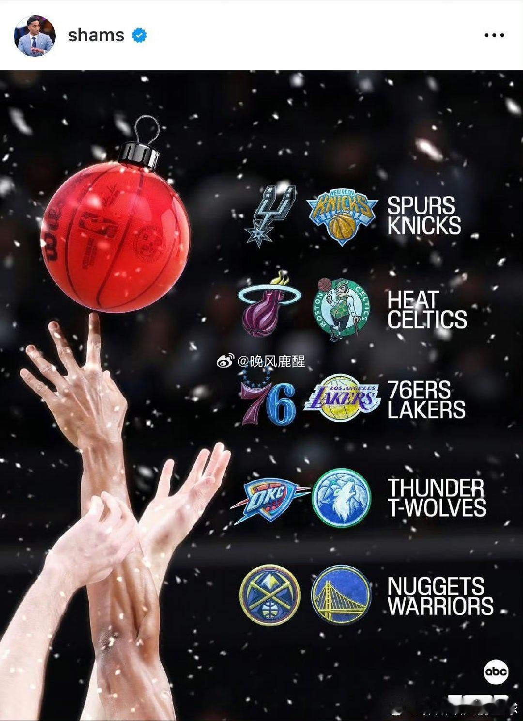 NBA圣诞大战 这将是詹姆斯生涯第21次参加圣诞大战，继续刷新自己保持的历史纪录