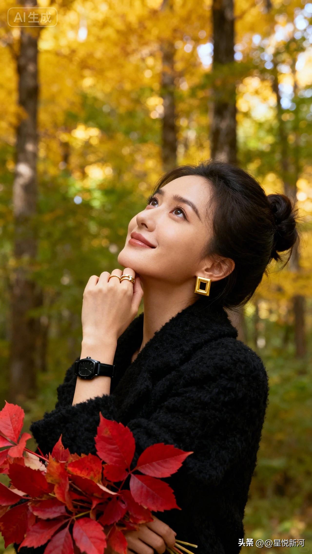 发鬓轻挽，秋意入怀