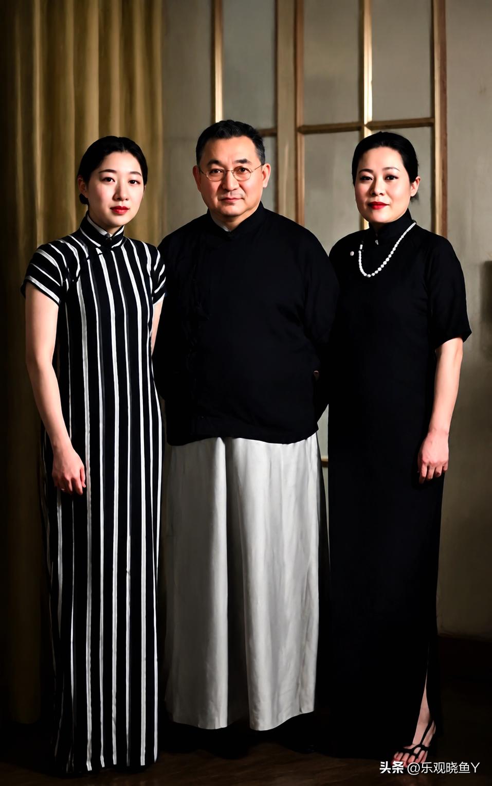一九三七年，在上海的孔祥熙和他的夫人宋霭龄及长女孔令仪。大家都看一下呗！这而非演
