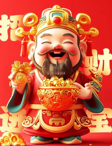 转赞财神！今日开运招财，多遇好事，广进财源。 