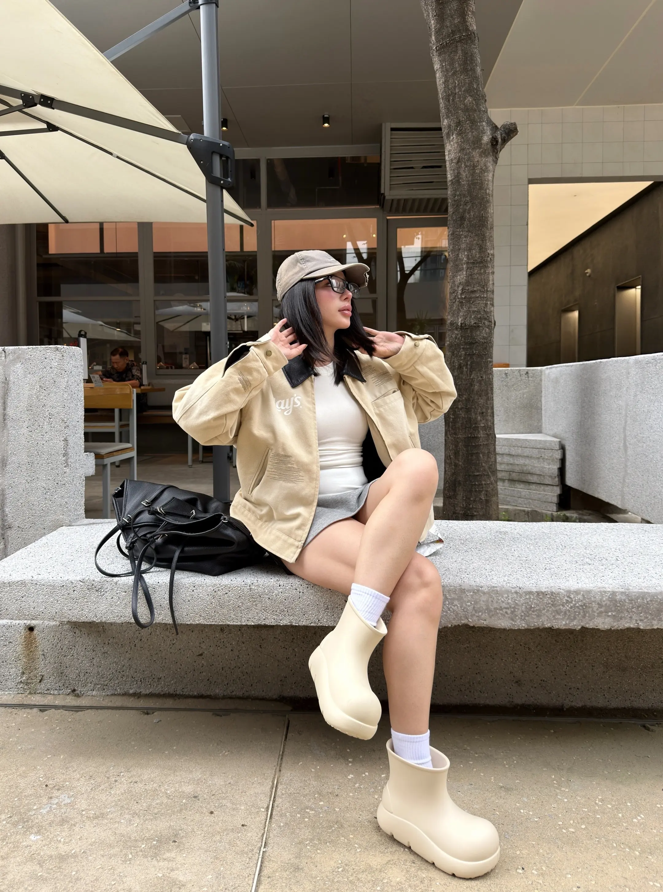 雨靴ootd