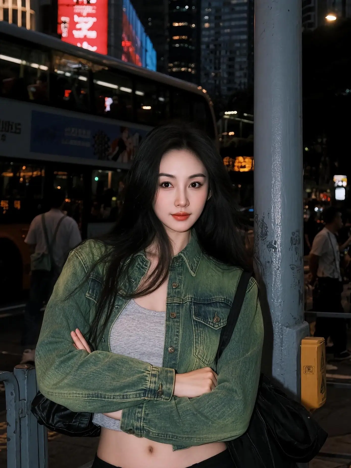 AI都市随拍 随变ai随便玩 港风美女 城市氛围感街拍 街拍随记