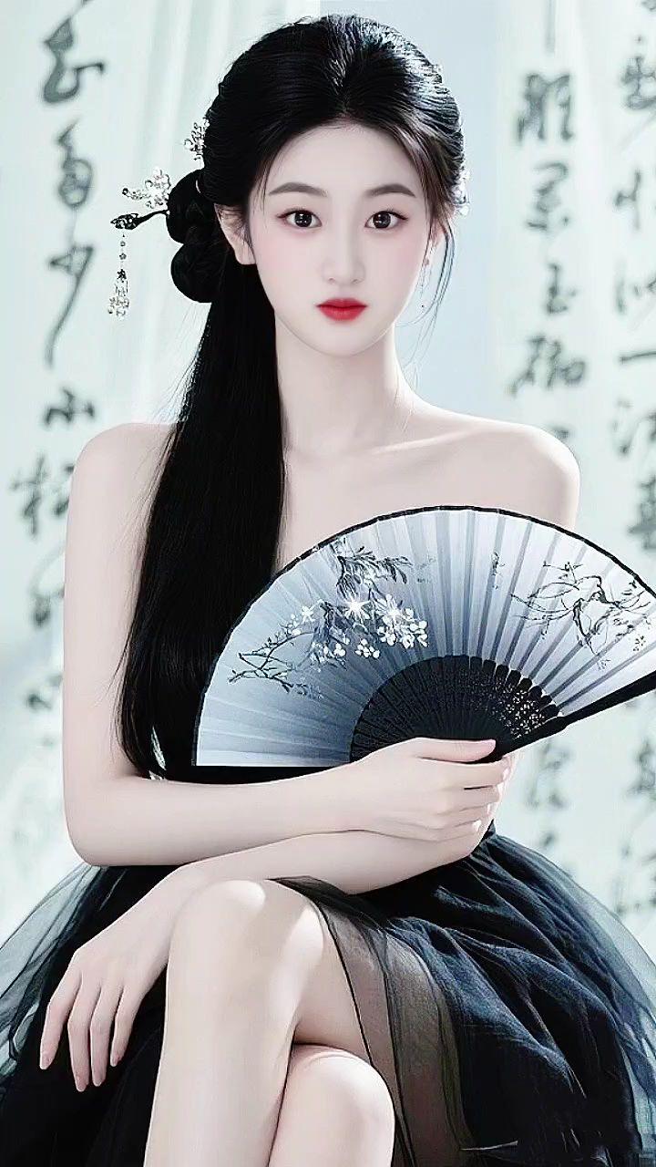 执扇古韵 折扇美人 国风的美感 东方古典美 新国风魅力