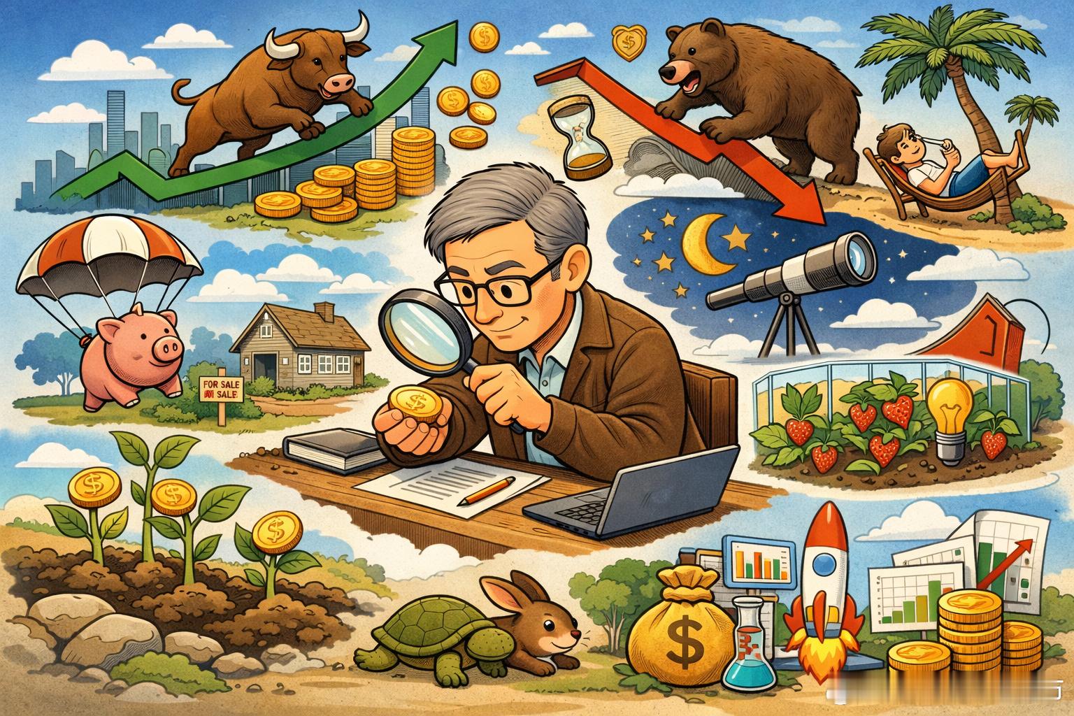 老牛的子夜沉思 比行情更重要的八件事：投资大师真正押注的，是常识与耐性市场每天都