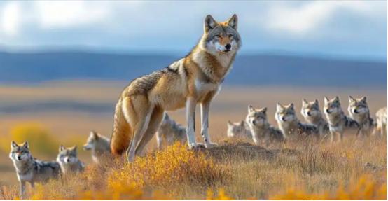 整个狼群，只有狼王有交配权，那剩下的公狼呢？一辈子给大哥养孩子，自己打光棍？别急