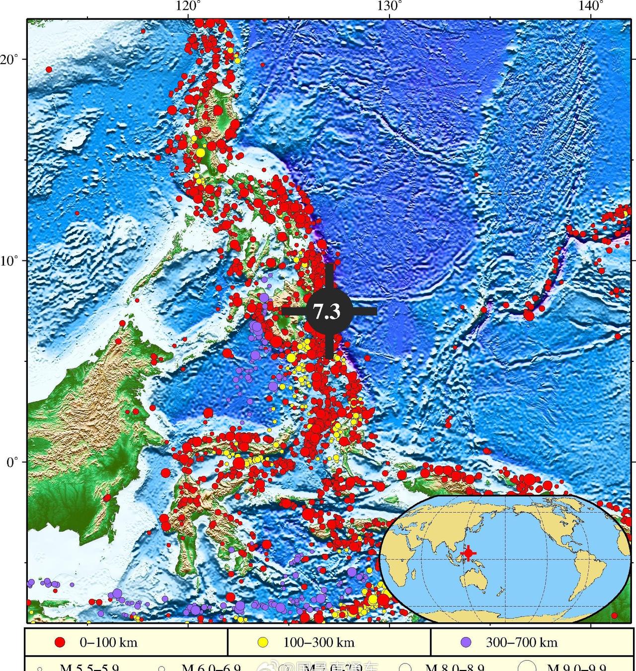 【菲律宾群岛地区海域发生7.3级地震，或引发局地海啸】中国自然资源部海啸预警中心