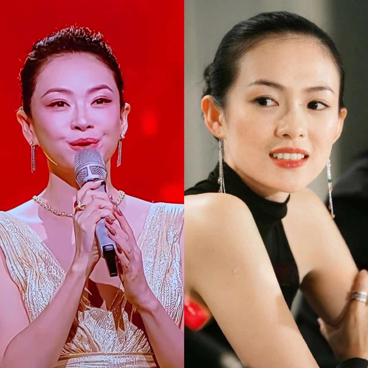 其实明眼人都看出来了，
章子怡变成现在这样，
不是因为医美，也不是变胖了，归根结