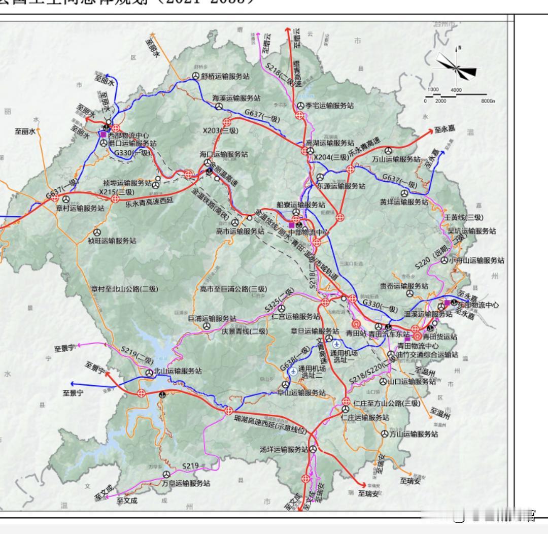 青田县高铁交通规划
目前，青田县境内有金温城际高速铁路和附属青田高铁站。
根据青