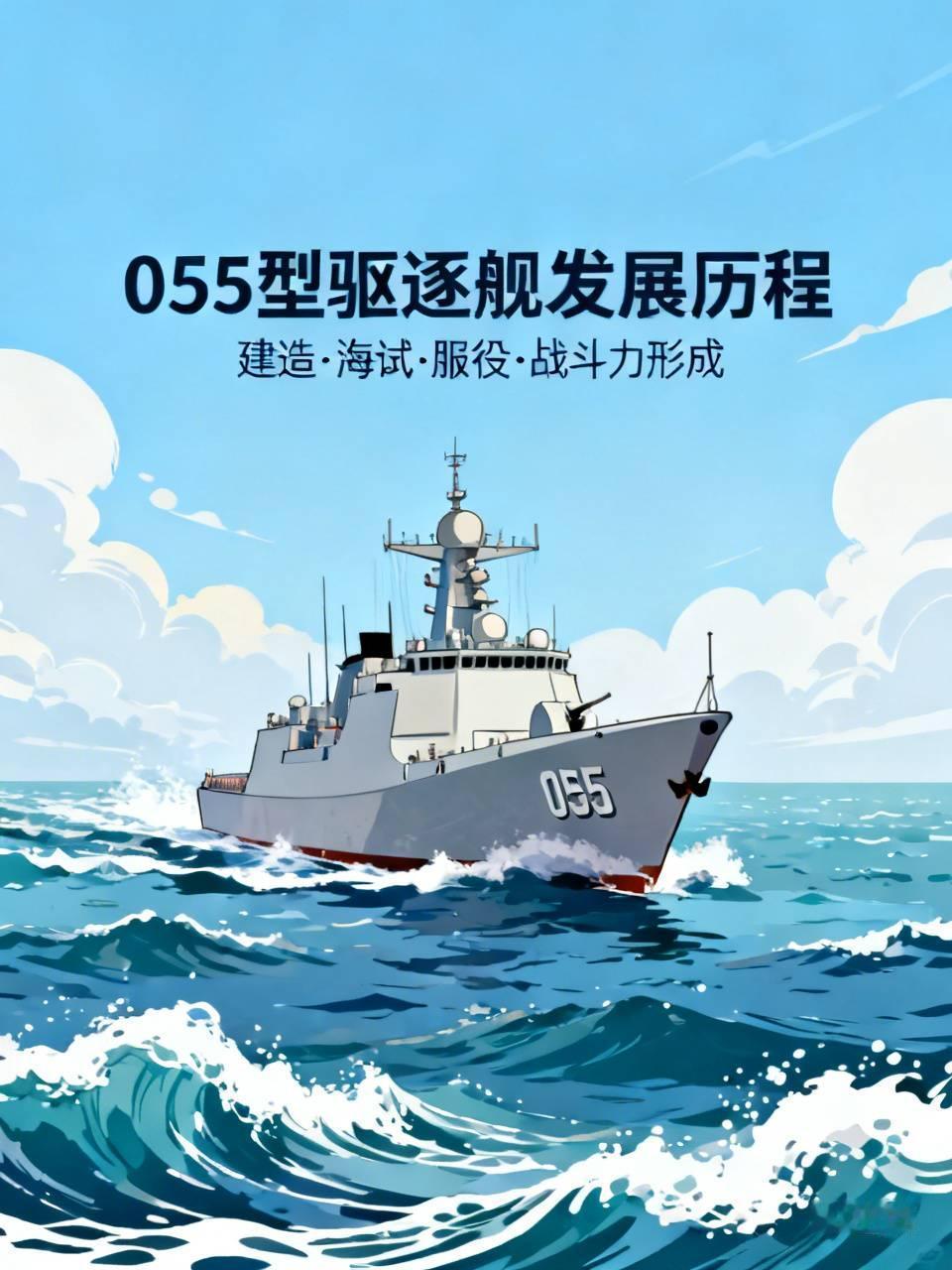 新的一批055型驱逐舰的建造、海试与服役入列到形成战斗力，这是一个正常的我国的大