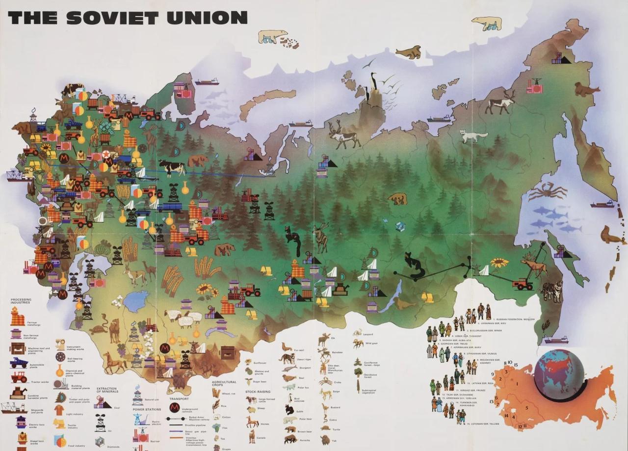 苏联物产地图🗺️