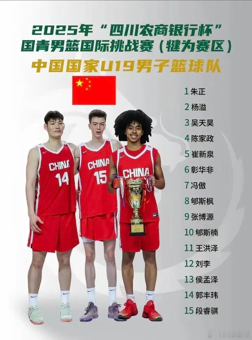 U19国青男篮热身赛大名单出炉⬇️ 曲绍斌指导带队，朱正、张博源俩大腿领衔，李悦