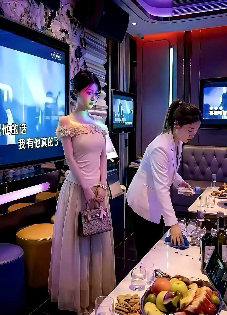 夜里灯牌一亮，她系着围裙在门口打卡。
要是父母撞见，心怕是要碎半截。
辛苦养大的