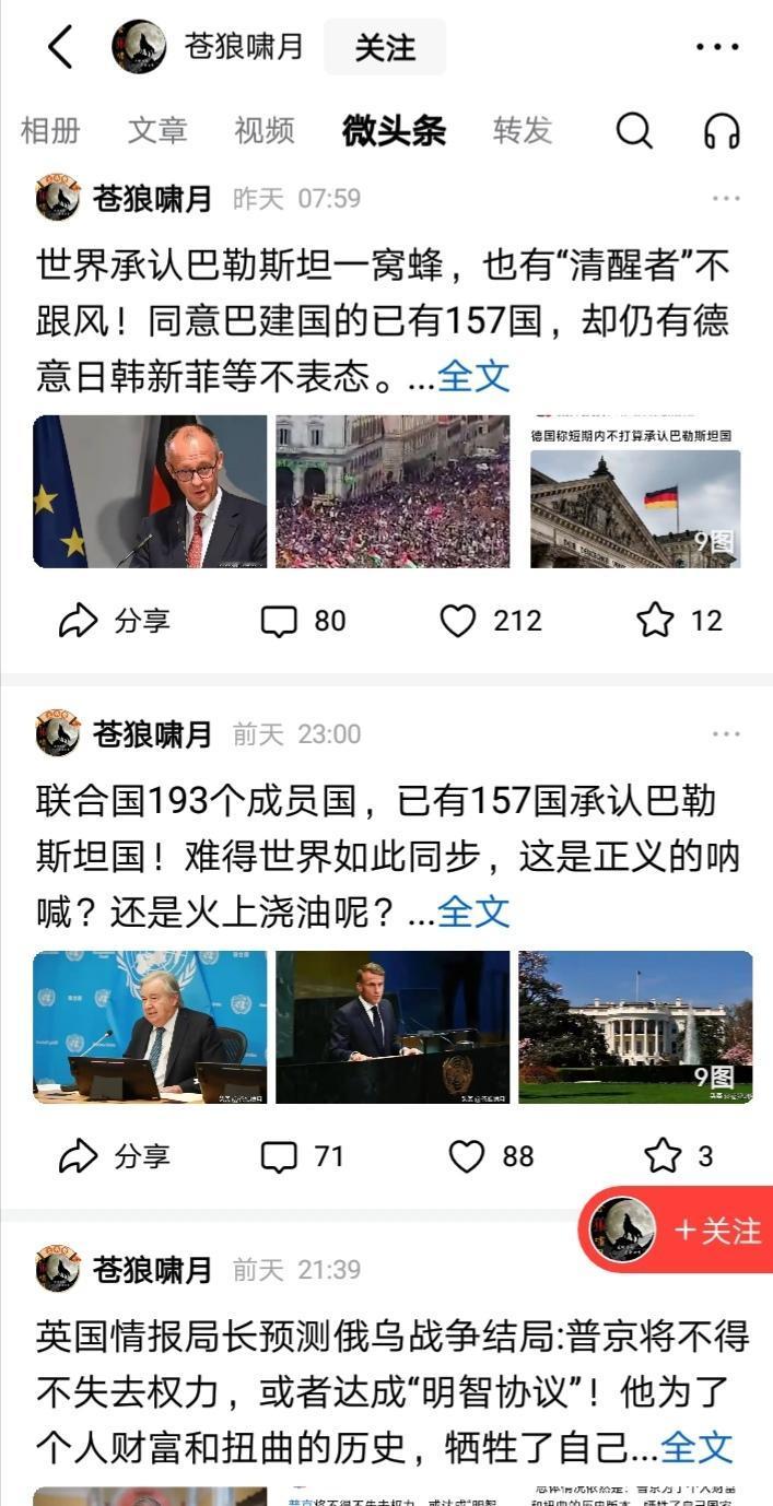 脑子里究竟何等扭曲的价值观，才能出现“苍狼啸月”这种人？

一方面，他支持以色列