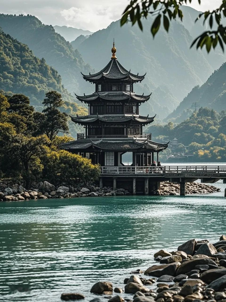 临江仙·夜登小阁忆洛中旧游
陈与义
忆昔午桥桥上饮，坐中多是豪英。长沟流月去无声