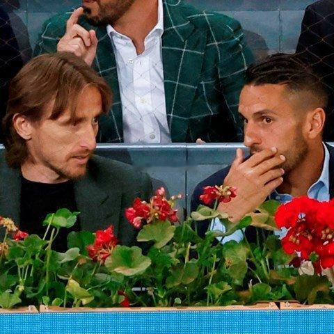 科克和莫德里奇看了马德里大师赛阿尔卡拉斯的比赛。 ​​​