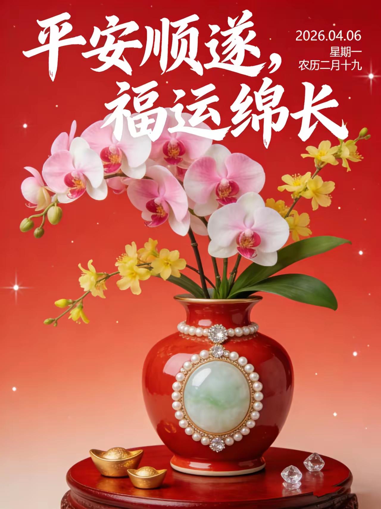 4月6日[福][招财进宝]早上好[锦鲤到来][大笑]
阳光在照，好运在笑，我的祝