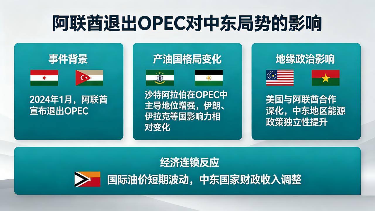 冲击1：OPEC内部权威严重动摇
阿联酋作为仅次于沙特的第二大备用产能国，其退出