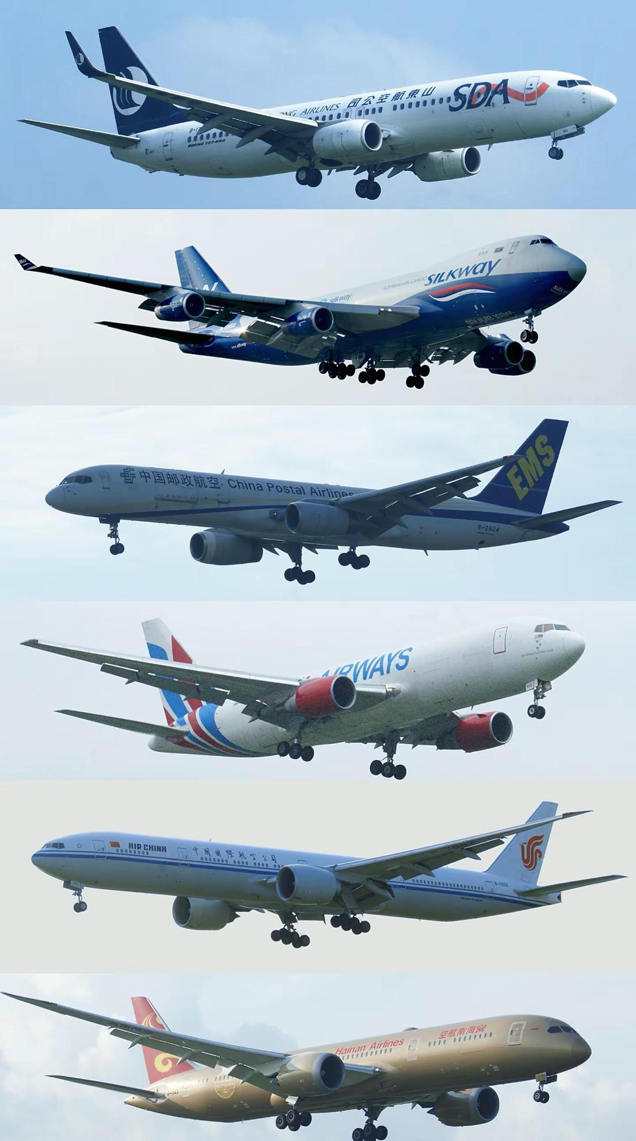 萌新首次集齐波音所有系列客机（大陆运营包括客改货）波音737 波音747波音75