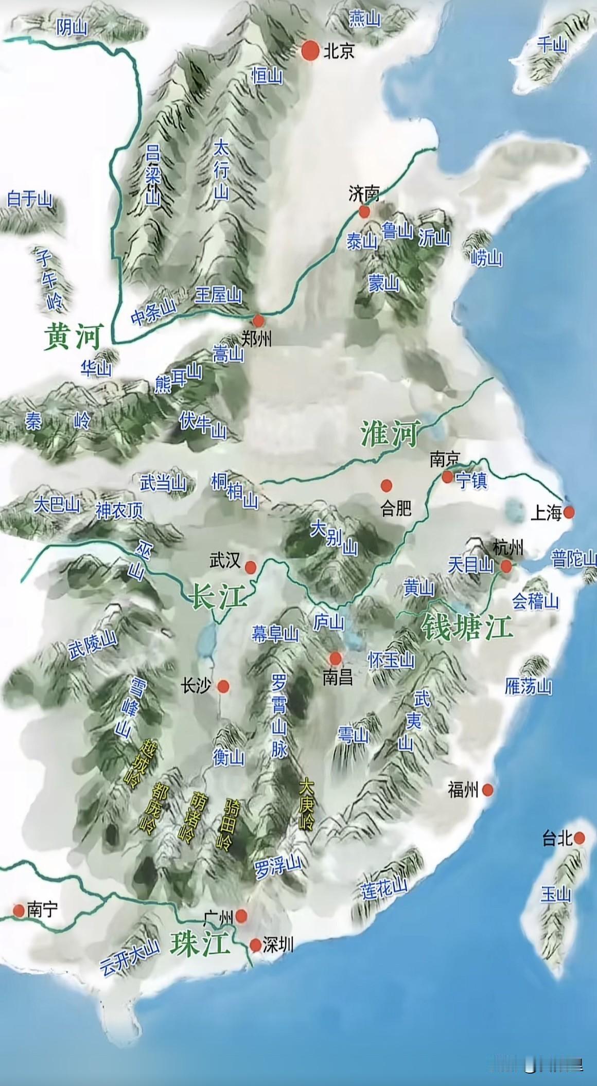 看下这个地图就知道，为何湖南的冬天最难熬了，尤其是南部的永州和郴州反而比北方的岳