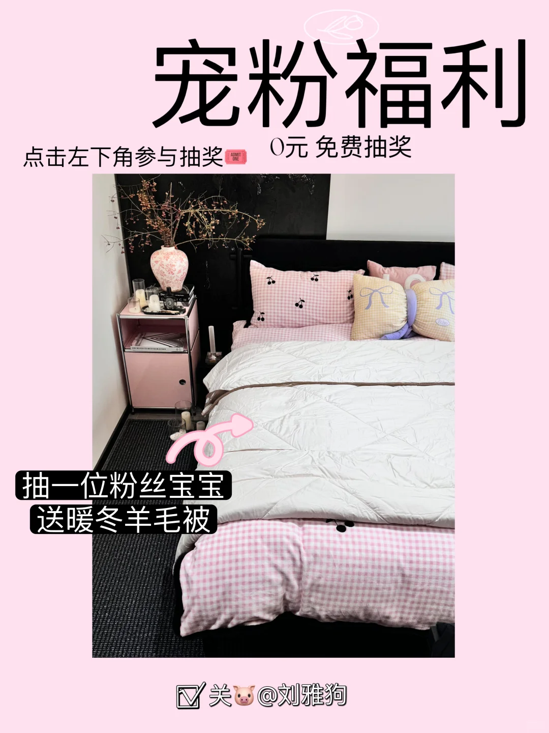 11月宠粉福利🎁、免费送价值900💰的羊毛被