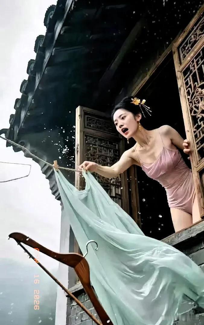 你猜，这衣架掉下来会砸到谁？