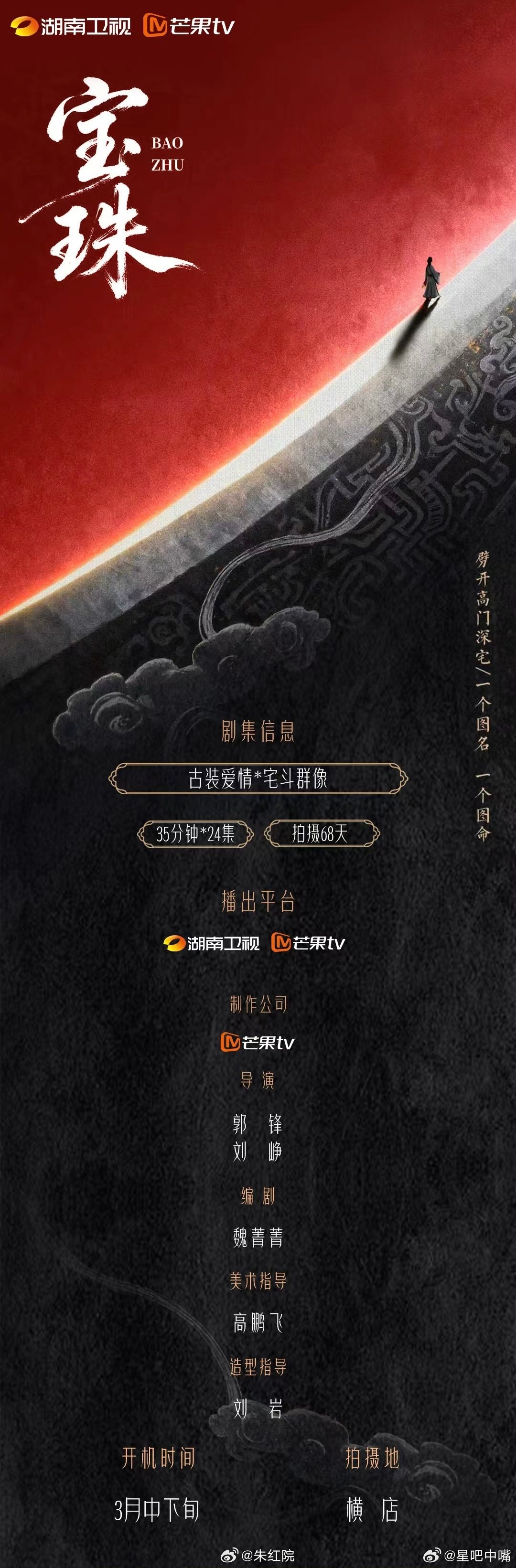 吃🍉湖南卫视古装爱情宅斗剧《宝珠》领衔主演：代露娃              