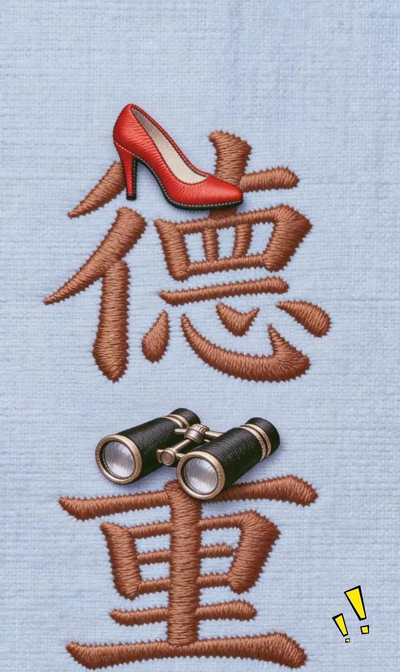我敢说，绝大部分人第一眼看到这两个字搭配的物件，一时半会儿根本反应不过来。
德字