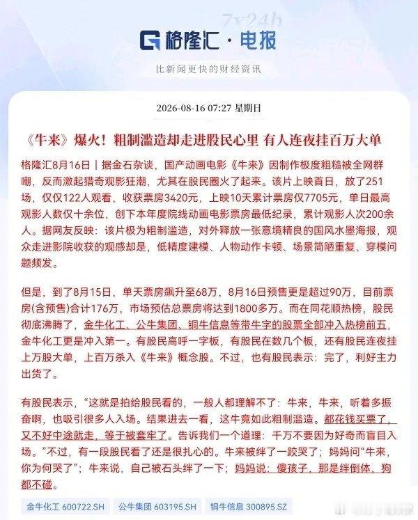 注意了！同花顺都上热榜了，明日带“牛”字的可能要疯狂了周末“牛来”概念股刷屏了，