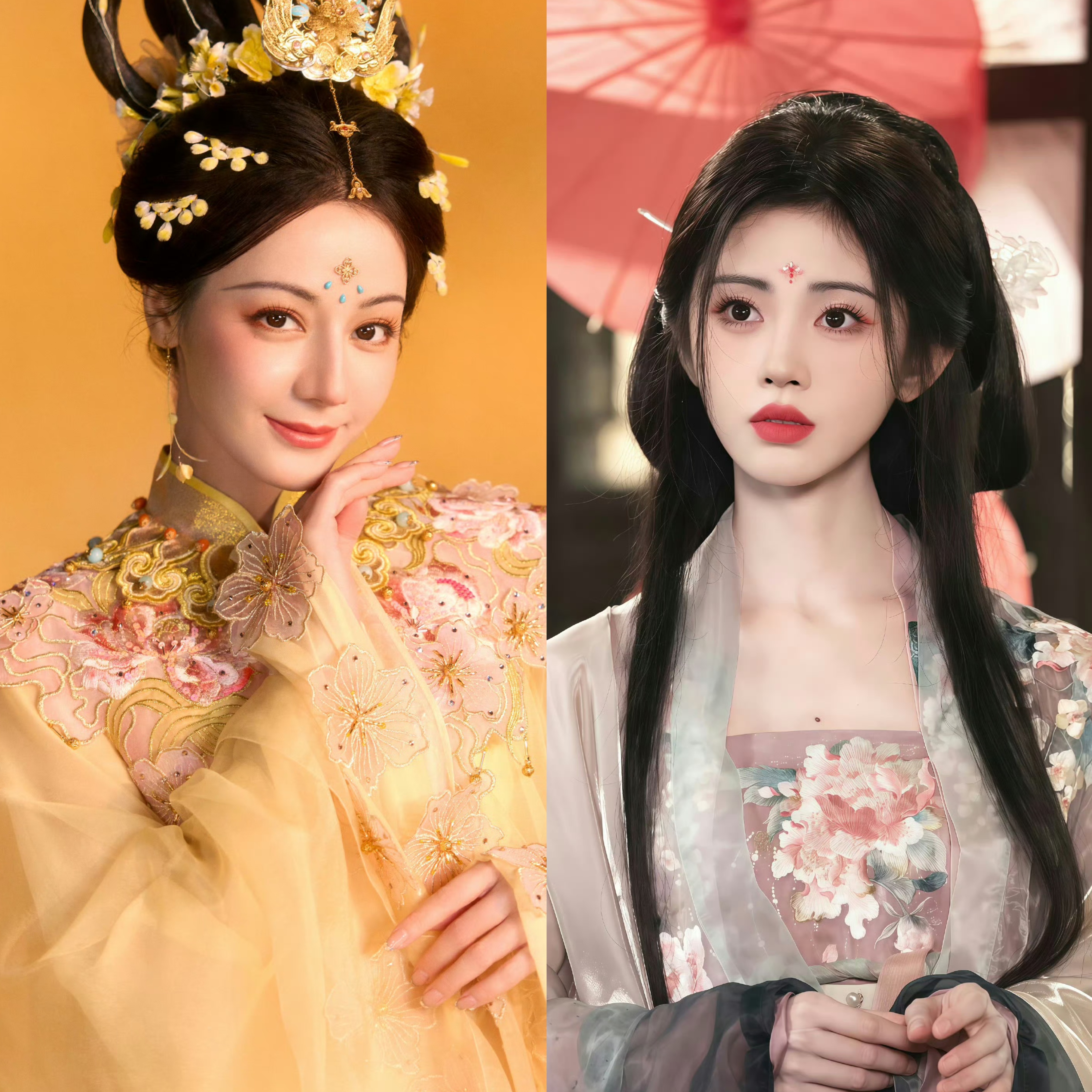 听说好像疑似都是王亚飞化的妆迪丽热巴和鞠婧祎嫦娥妆，你们怎么看？ 