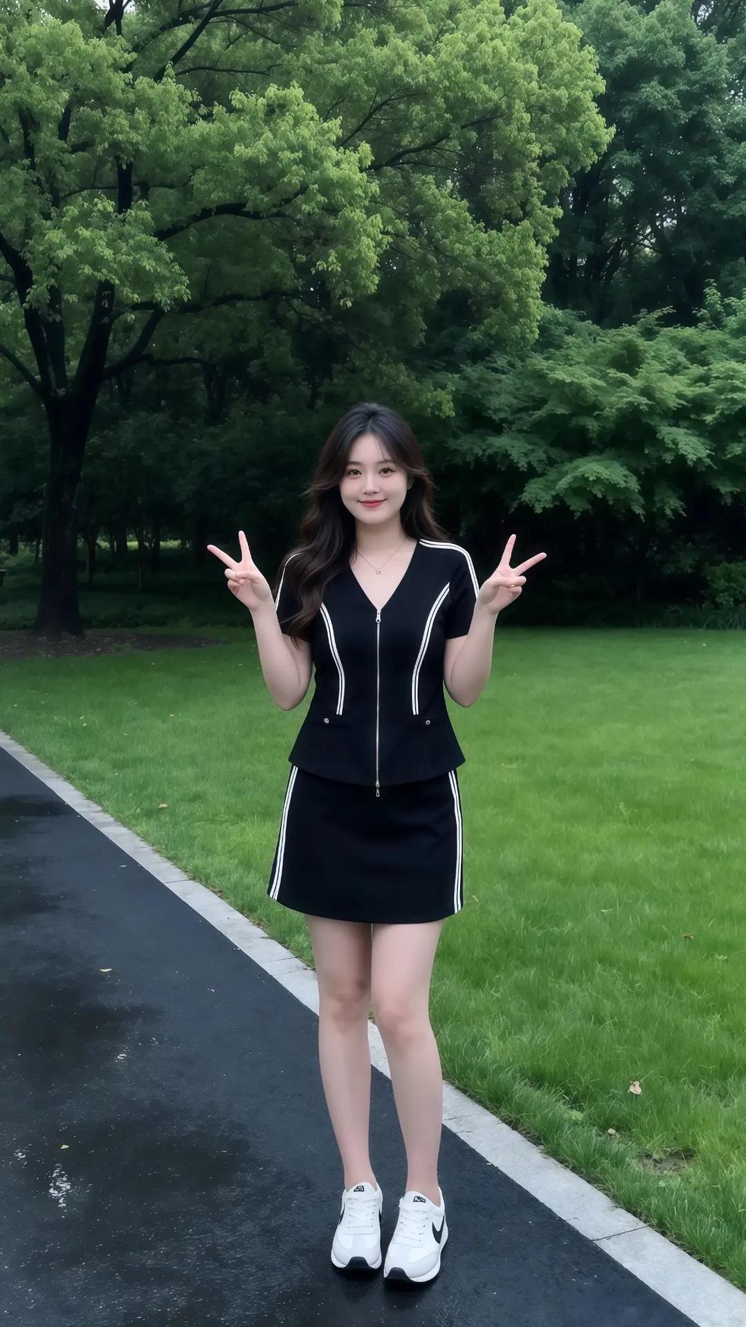 不费力短裙搭配 女生不费力的夏季穿搭 浅交一下我的夏季穿搭作业 户外跑步时尚春夏