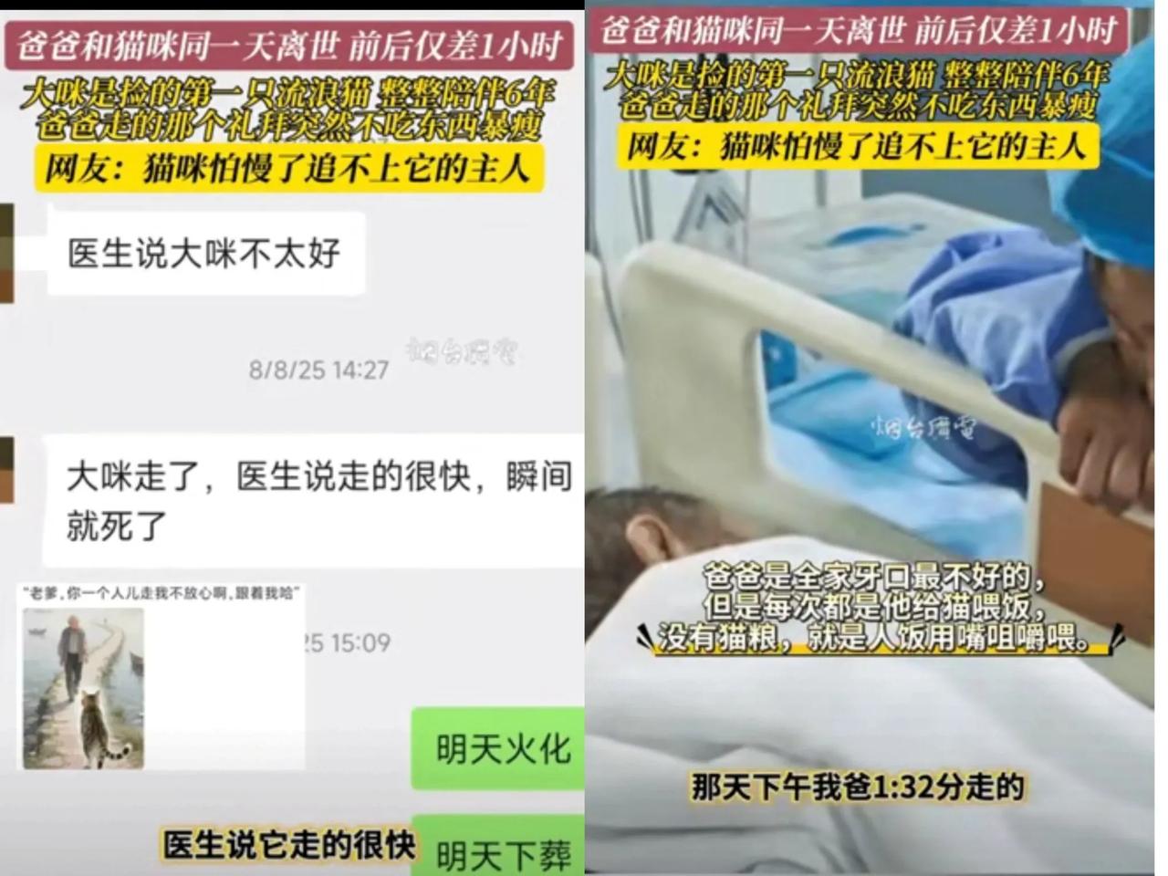 解释不清了。山东烟台，一女子发视频称，她的爸爸在离世那天，她爸爸养了6年从未生过