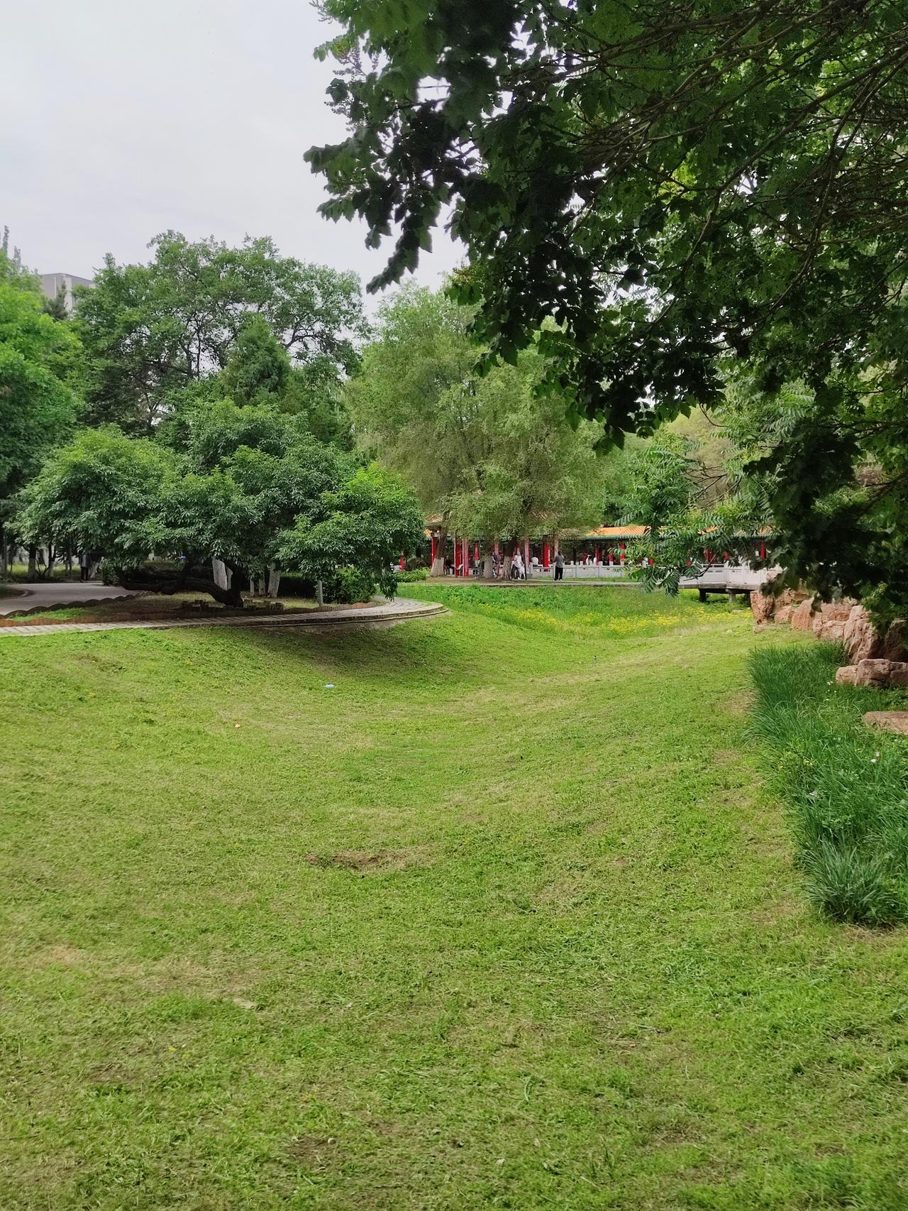 《夏芳园》景色一观
   沈阳环城水系慢道夏芳园，是一处仿江南建筑的景区，紧邻南