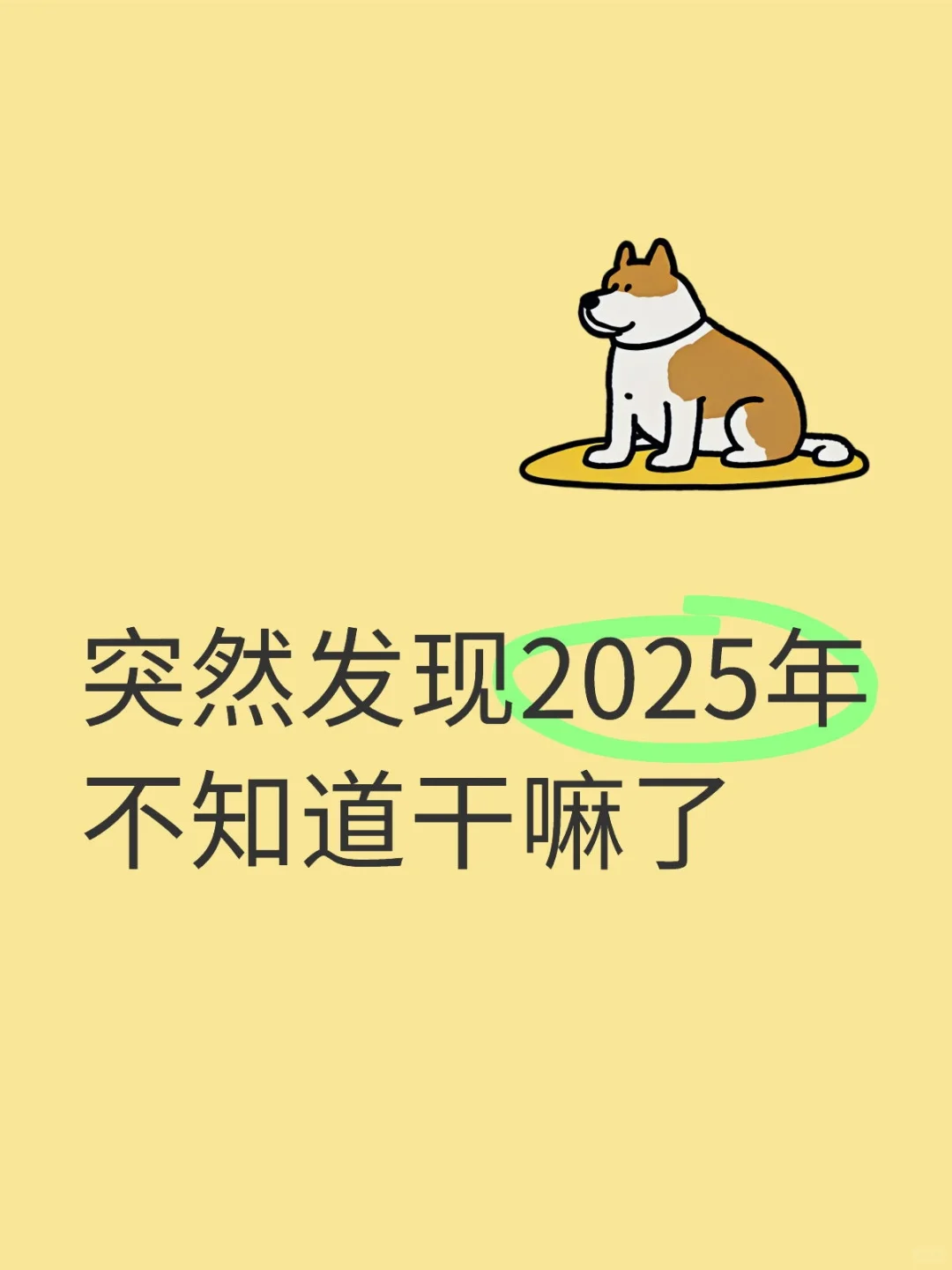 突然发现2025年不知道干嘛了