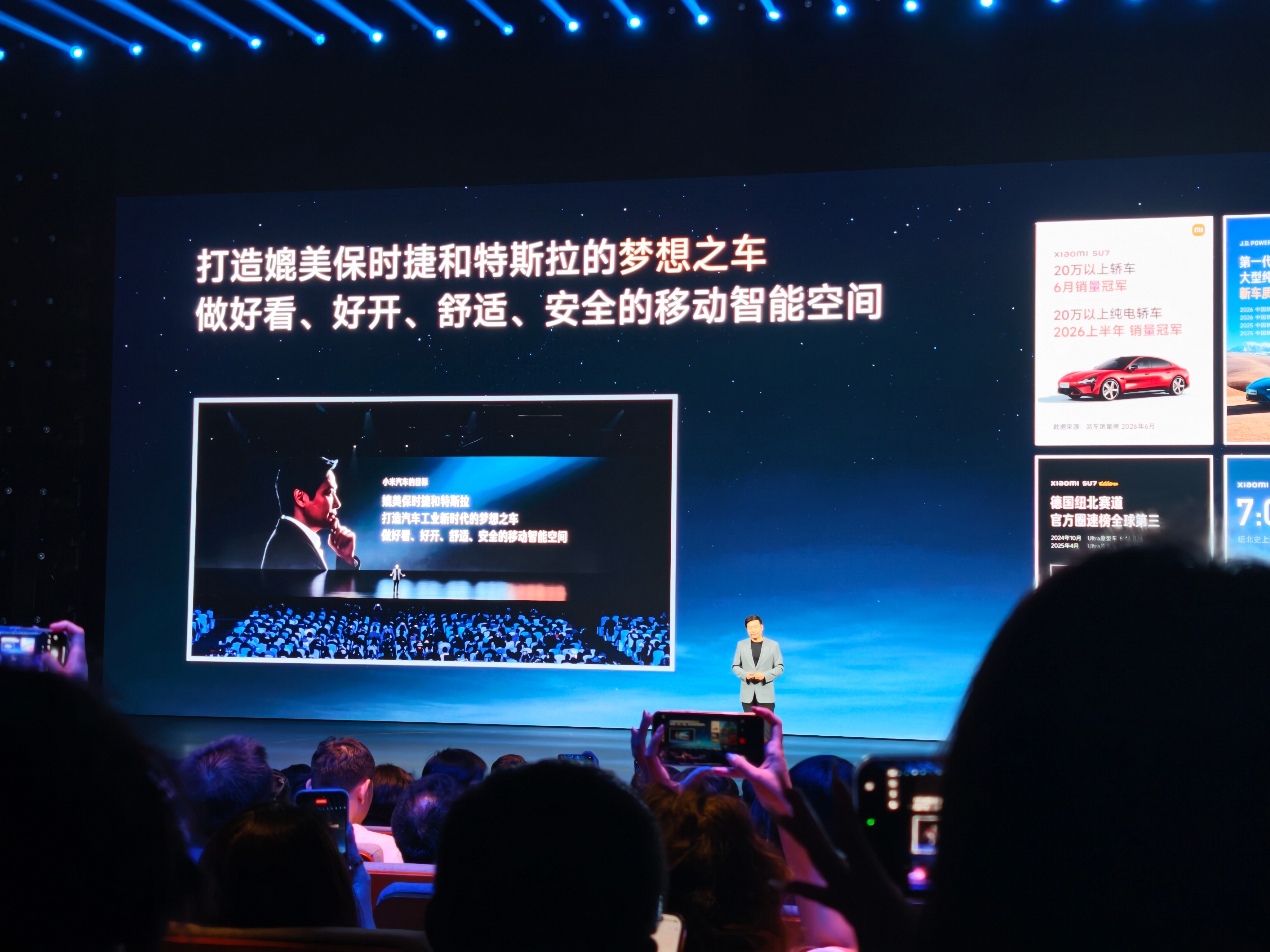 小米澎程发布会音乐一响，情怀开场先来回顾一下三年前小米技术发布会的小米汽车目标我
