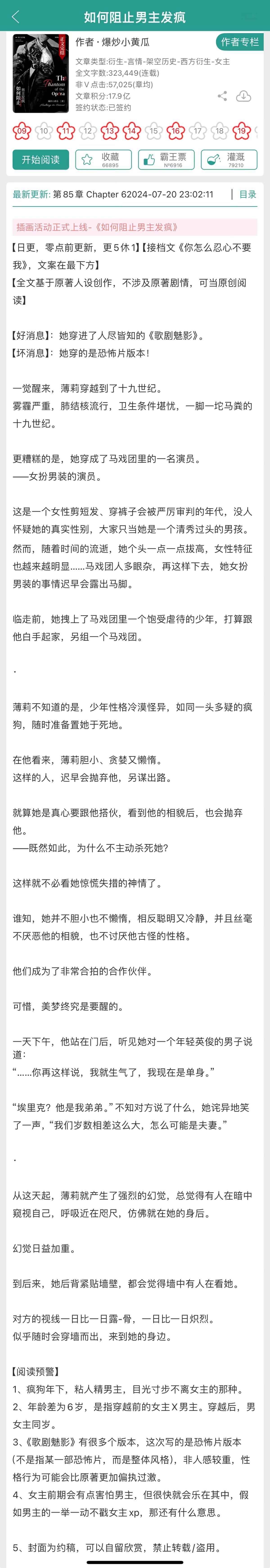 爆炒小黄瓜的《如何阻止男主发疯》一定要去看！！男女主之间的拉扯感太刺激啦！！女主