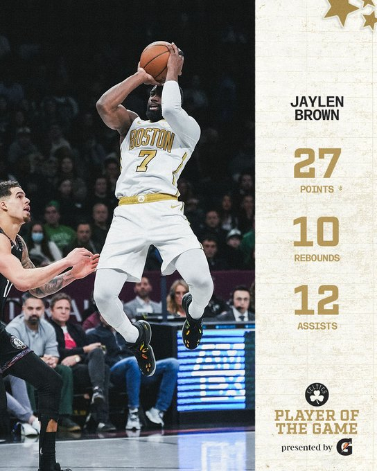 职业生涯第五个三双，今日MVP给到杰伦-布朗波士顿凯尔特人 ｜Different