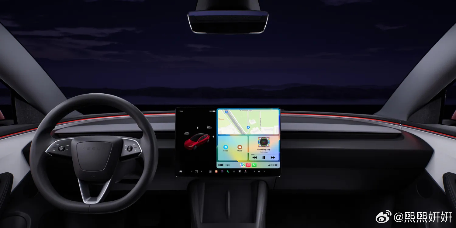 有消息称Apple与特斯拉正展开合作，计划为特斯拉全系电动车搭载CarPlay车