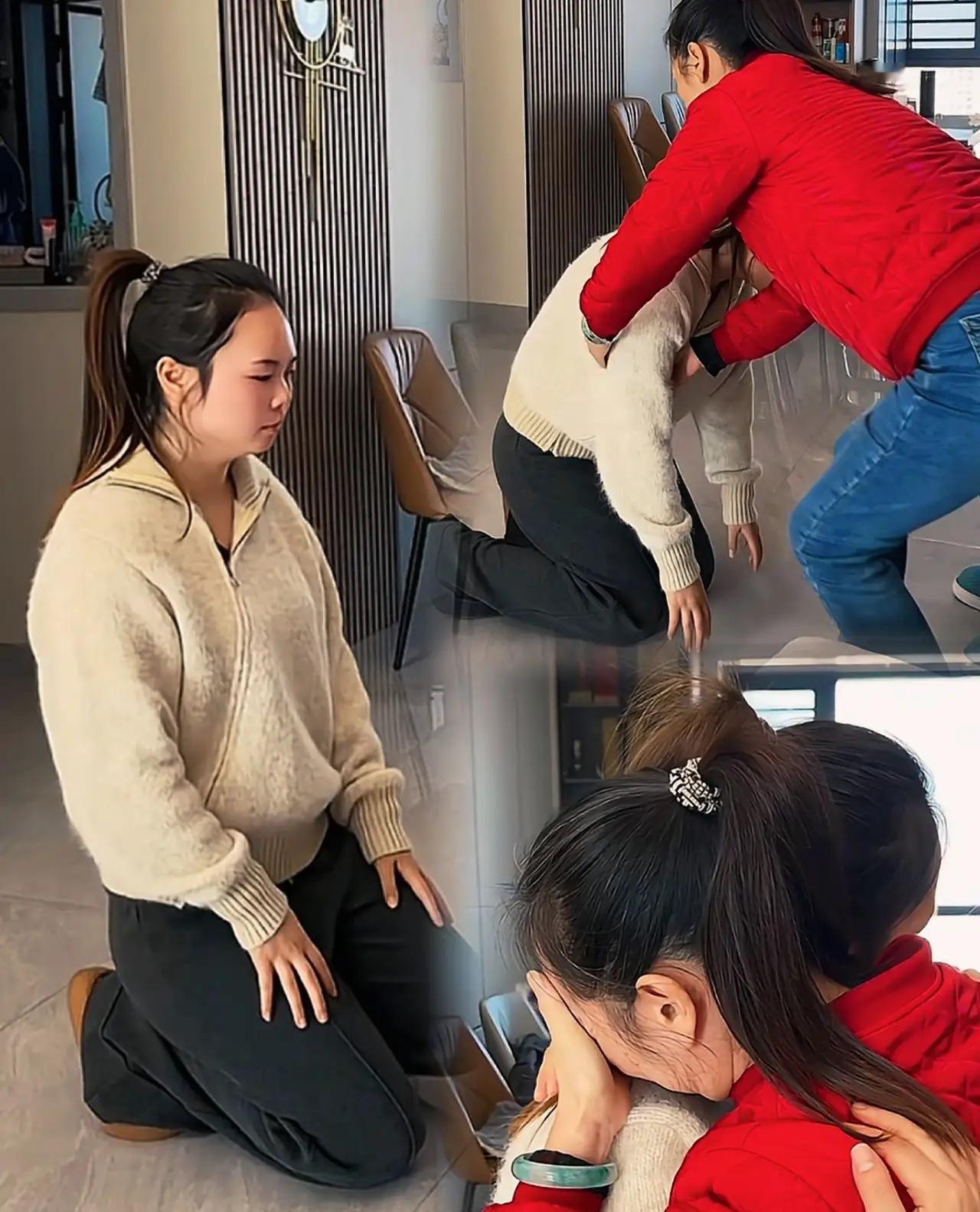 湖南一女子因丈夫出轨，办理了离婚。离婚的当天，拎着行李准备出门时，突然跪下对公婆